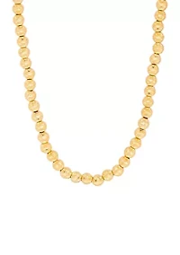 Hollow Disco Beads Necklace in 14K Yellow Gold