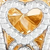 Double Decker Cross Pendant Necklace with 18" Box Chain in 14K Yellow and White Gold