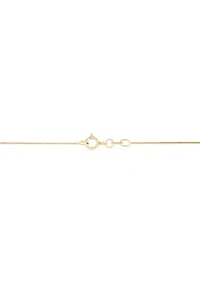 Double Decker Cross Pendant Necklace with 18" Box Chain in 14K Yellow and White Gold