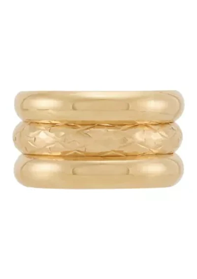 Triple Band Ring in 14K Yellow Gold