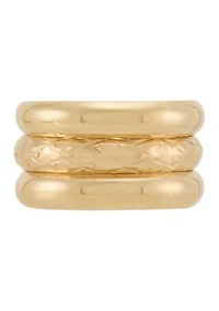 Triple Band Ring in 14K Yellow Gold