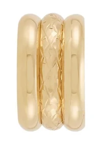 Triple Band Ring in 14K Yellow Gold