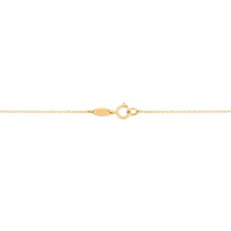 14K Yellow Gold Medal Pendant Necklace