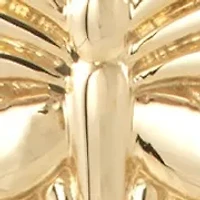 Butterfly Coin Pendant with 18" Rope Chain in 14K Yellow Gold