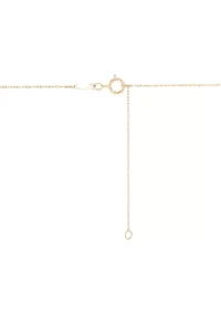 Butterfly Coin Pendant with 18" Rope Chain in 14K Yellow Gold