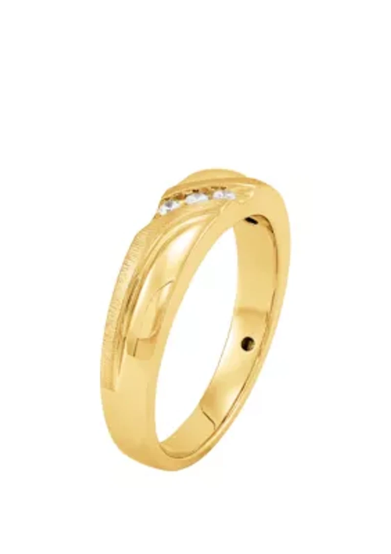 Men's 0.06 ct. t.w. Diamond Ring in 10k Yellow Gold