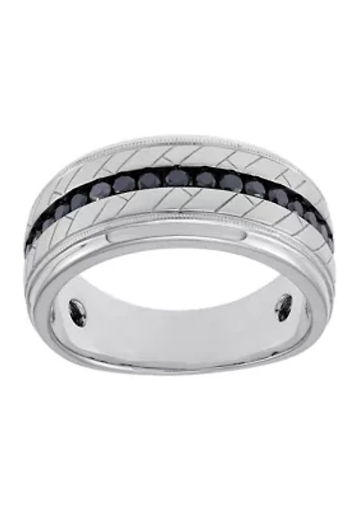 Diamond Gents Ring in 10K White Gold