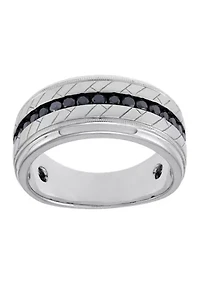 Diamond Gents Ring in 10K White Gold