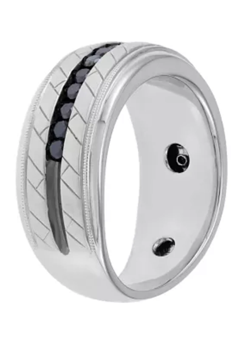 Diamond Gents Ring in 10K White Gold