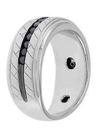 Diamond Gents Ring in 10K White Gold
