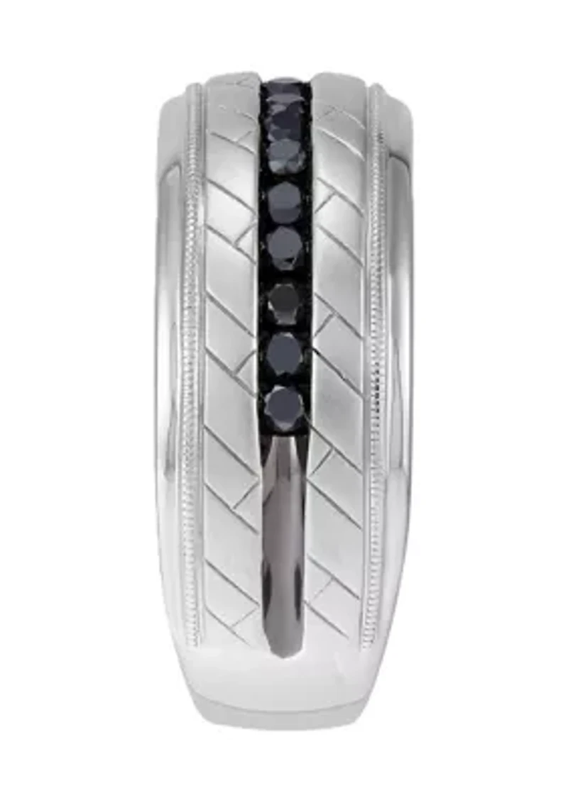 Diamond Gents Ring in 10K White Gold
