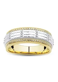 1/3 ct. t.w Diamond Gents Ring in 10K Yellow and White Gold