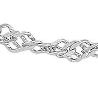 Solid Singapore Chain in 14K White Gold