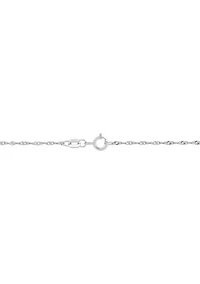 Solid Singapore Chain in 14K White Gold