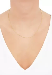 Solid Singapore Chain in 14K White Gold