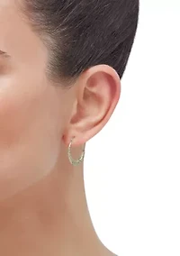 Fancy Hoop Earrings in 14K Yellow Gold