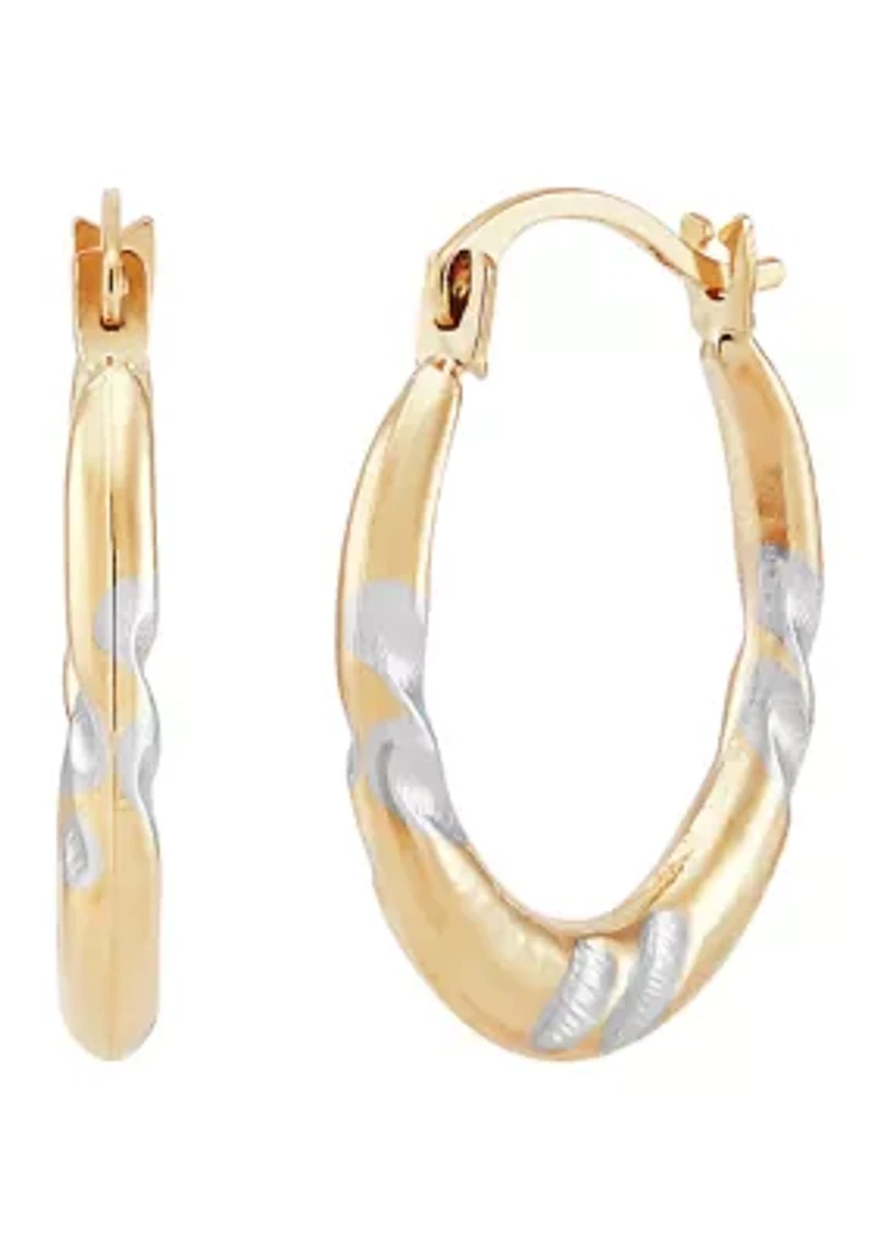 14K Yellow Gold Hoop Earrings