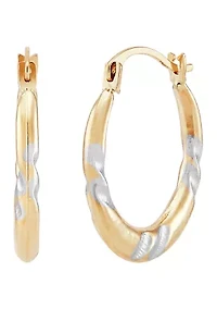 14K Yellow Gold Hoop Earrings
