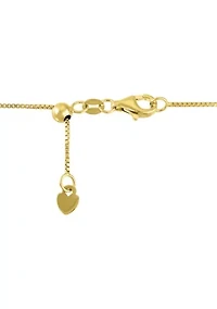 Micro Bead Slider Chain Necklace in Gold Over Silver