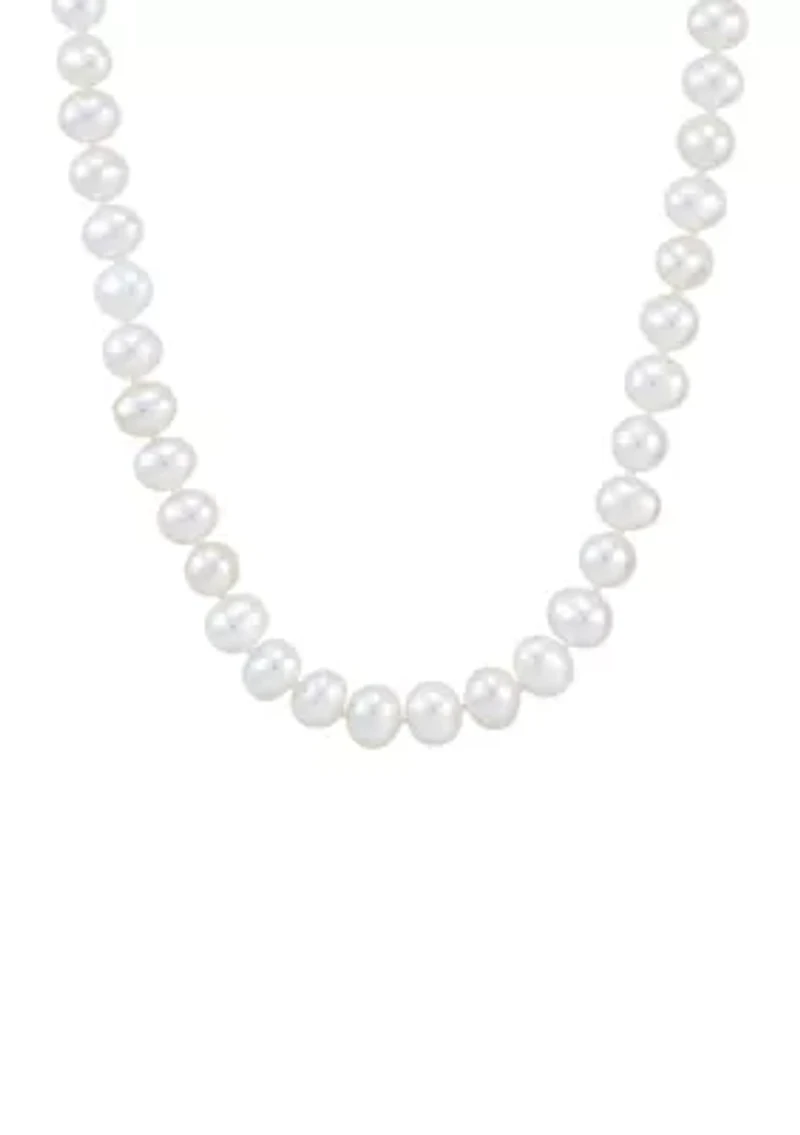 Pearl Pot Earrings, Bracelet, Necklace, and Ring Set in Sterling Silver