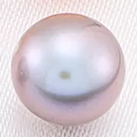 Button Pearl Stud Earrings Set in Sterling Silver