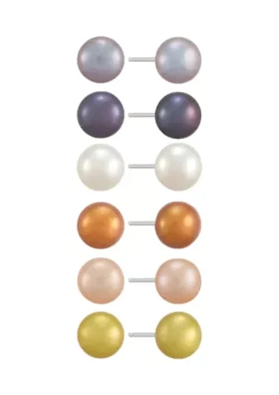 12 ct. t.w. Freshwater Pearl Earrings Set in Sterling Silver