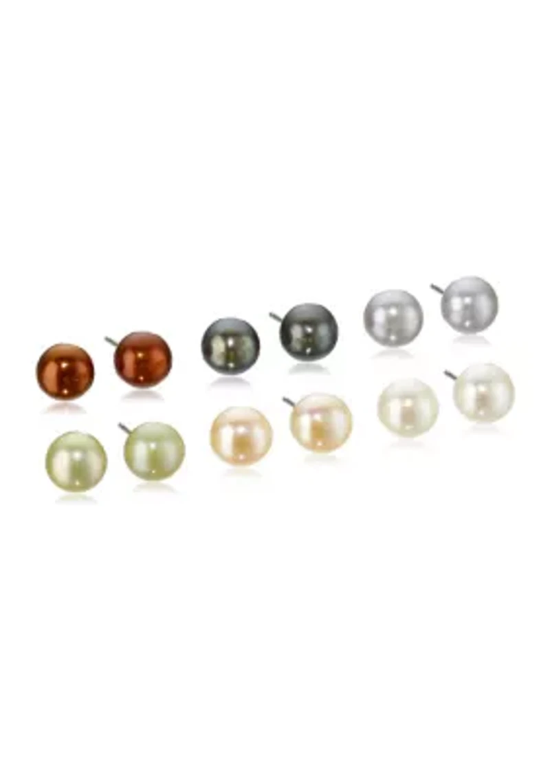 12 ct. t.w. Freshwater Pearl Earrings Set in Sterling Silver