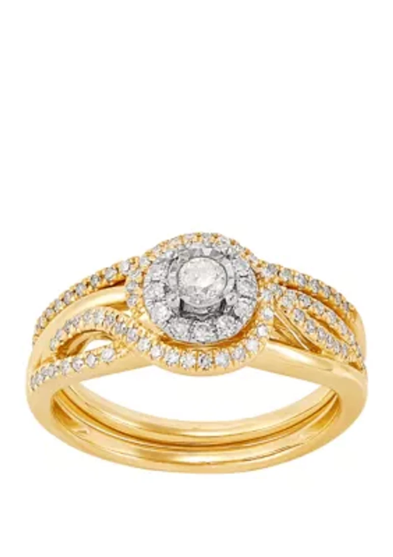 My Forever 1/2 ct. t.w. Diamond Bridal Ring Set in 10k Yellow Gold