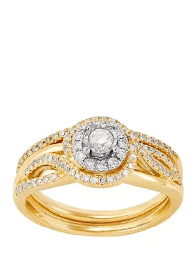 My Forever 1/2 ct. t.w. Diamond Bridal Ring Set in 10k Yellow Gold 