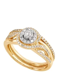 My Forever 1/2 ct. t.w. Diamond Bridal Ring Set in 10k Yellow Gold 