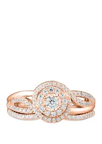 My Forever 1/2 ct. t.w. Diamond Bridal Ring Set in 10k Rose Gold 