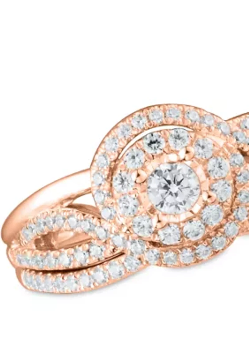 My Forever 1/2 ct. t.w. Diamond Bridal Ring Set in 10k Rose Gold 