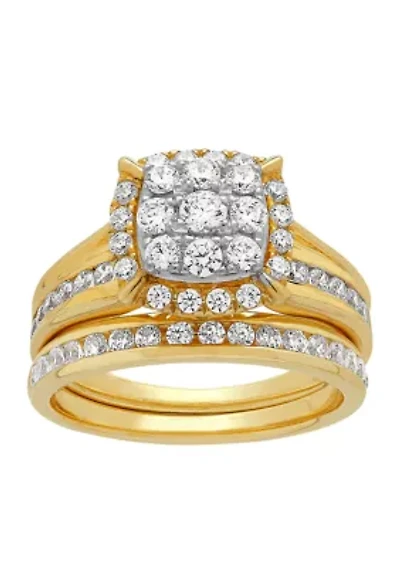 1 ct. t.w, Diamond Bridal Ring 10K Yellow Gold