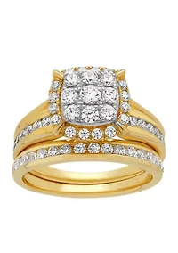 1 ct. t.w, Diamond Bridal Ring 10K Yellow Gold