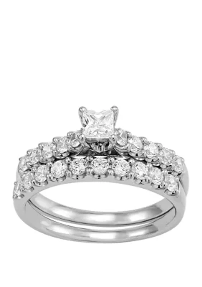 My Forever 1 ct. t.w. Round Diamond Bridal Ring Set in 14k White Gold 