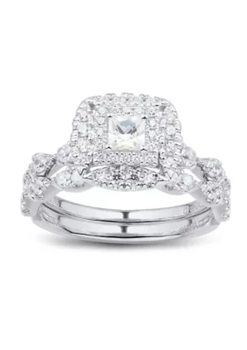 1 ct. t.w Diamond Bridal Ring Set in 14K White Gold
