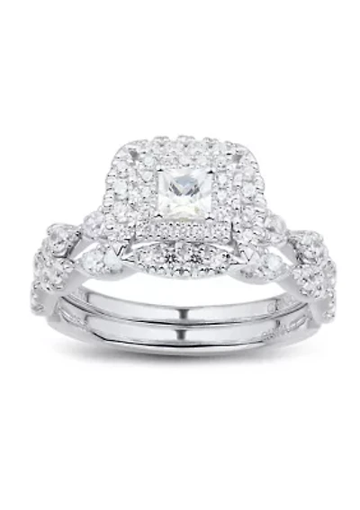 1 ct. t.w Diamond Bridal Ring Set in 14K White Gold