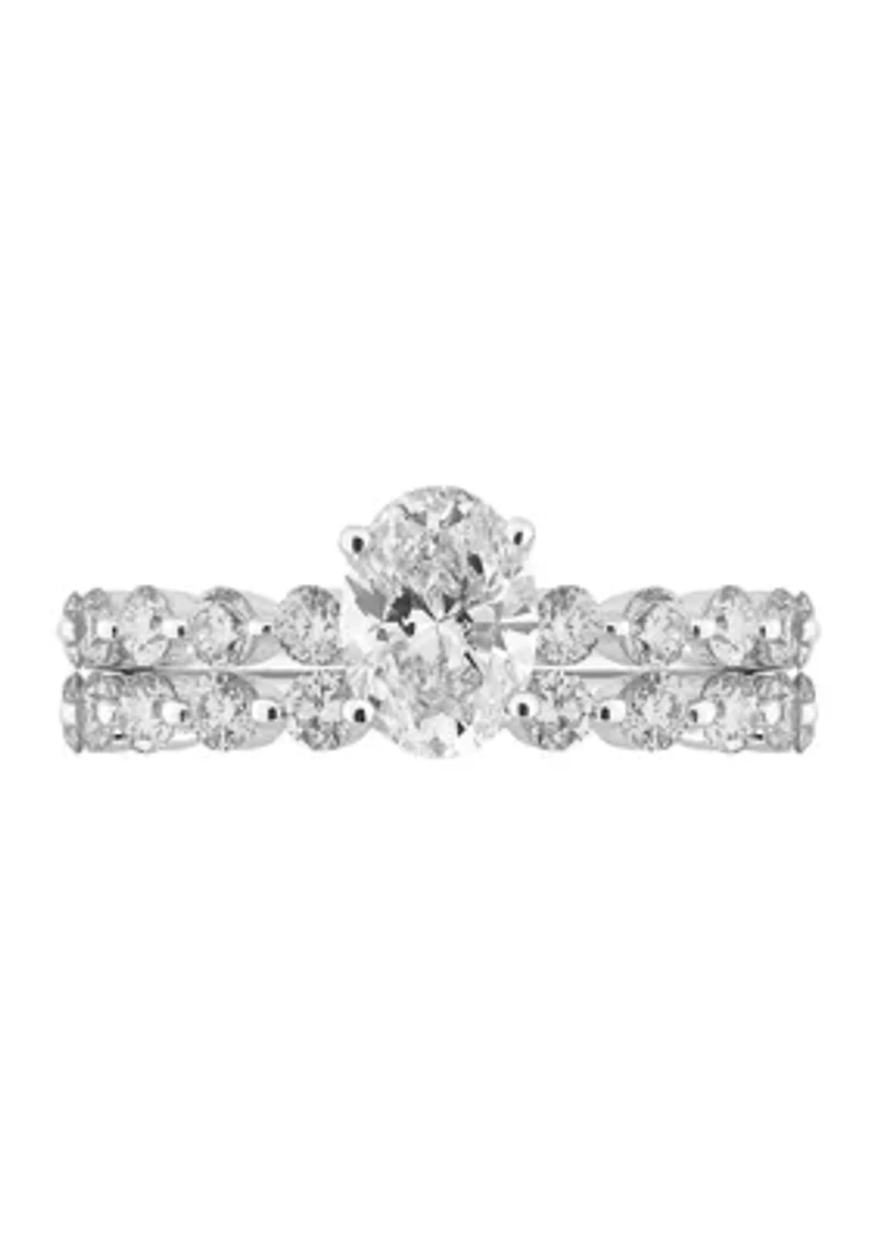 Grown With Love 2 ct. t.w. Lab Diamond Bridal Ring in 14K White Gold