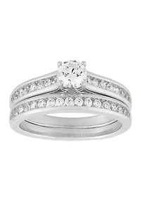 1 ct. t.w. Lab Created Diamond Bridal Ring in 14K White Gold