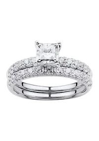 1 ct. t.w. Diamond Bridal Ring Set 10K White Gold