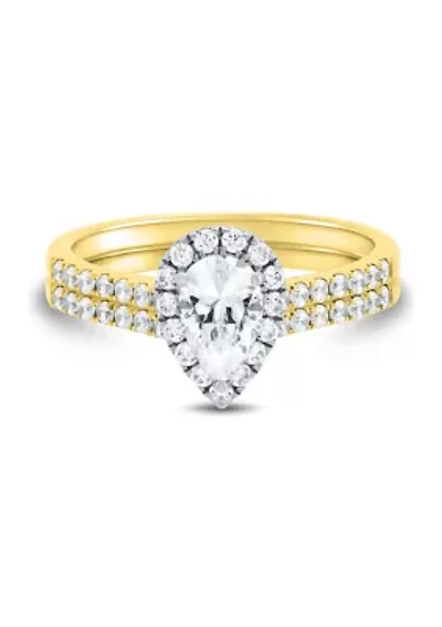 1 ct. t.w. Lab Created Diamond Bridal Set Ring in 14K Yellow Gold