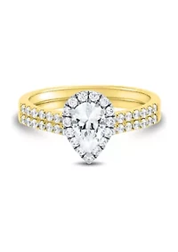 1 ct. t.w. Lab Created Diamond Bridal Set Ring in 14K Yellow Gold