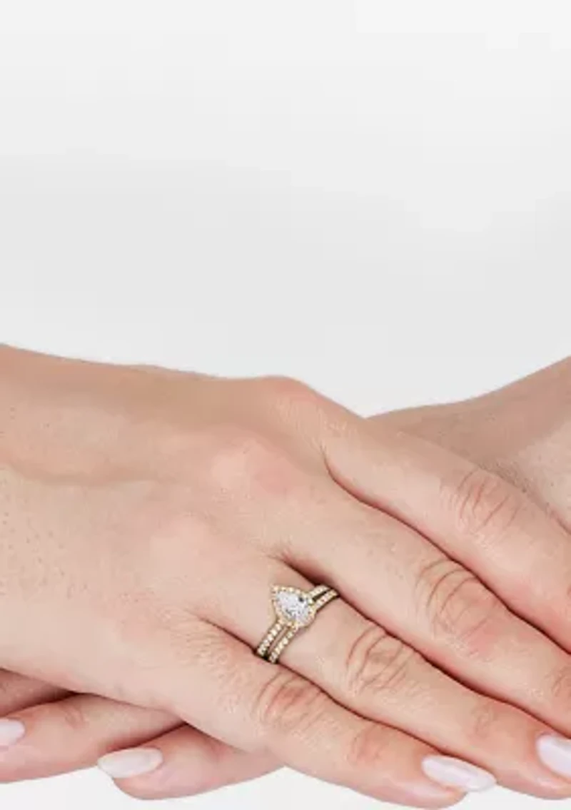 1 ct. t.w. Lab Created Diamond Bridal Set Ring in 14K Yellow Gold