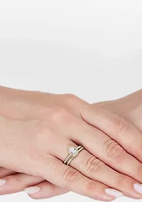 1 ct. t.w. Lab Created Diamond Bridal Set Ring in 14K Yellow Gold