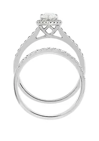 1 ct. t.w. Lab Created Diamond Bridal Set Ring in 14K White Gold