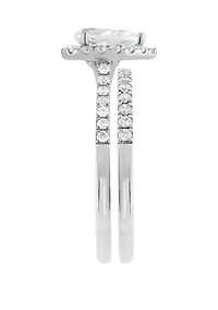 1 ct. t.w. Lab Created Diamond Bridal Set Ring in 14K White Gold