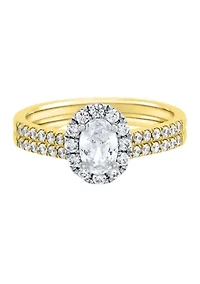 1 ct. t.w. Lab Created Diamond Bridal Ring Set in 14K Yellow Gold