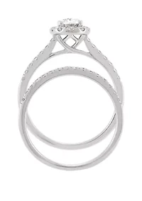 1 ct. t.w. Lab Created Diamond Bridal Ring Set in 14K White Gold