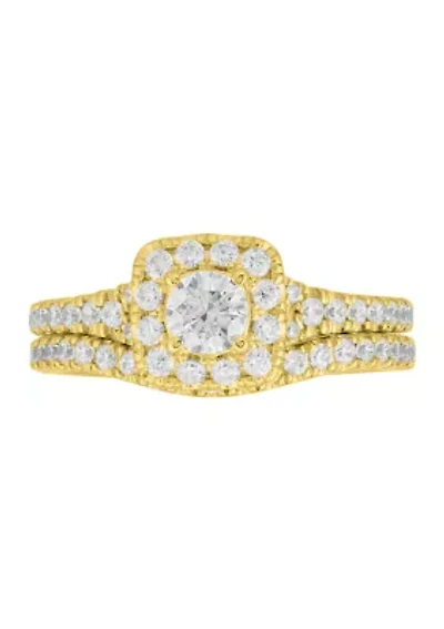 1 ct. t.w. Lab Grown Diamond Bridal Ring Set in 10K Yellow Gold