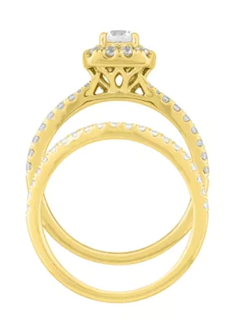 1 ct. t.w. Lab Grown Diamond Bridal Ring Set in 10K Yellow Gold